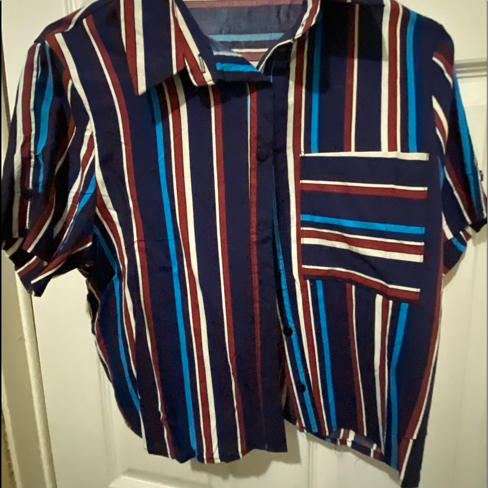 Stripe cropped blouse by love notes